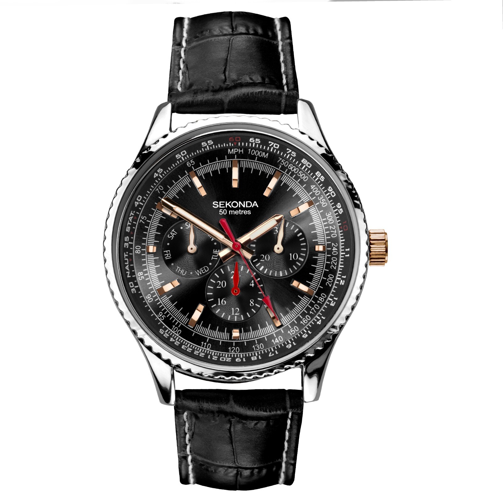 Sekonda Gents 43mm Maverick Multi Function Watch RRP £54.99 Model 30036.205