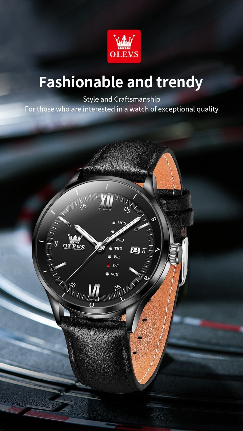 OLEVS 2931 Luminous 3Bar Waterproof Best Present Japan Movement Quartz Watch