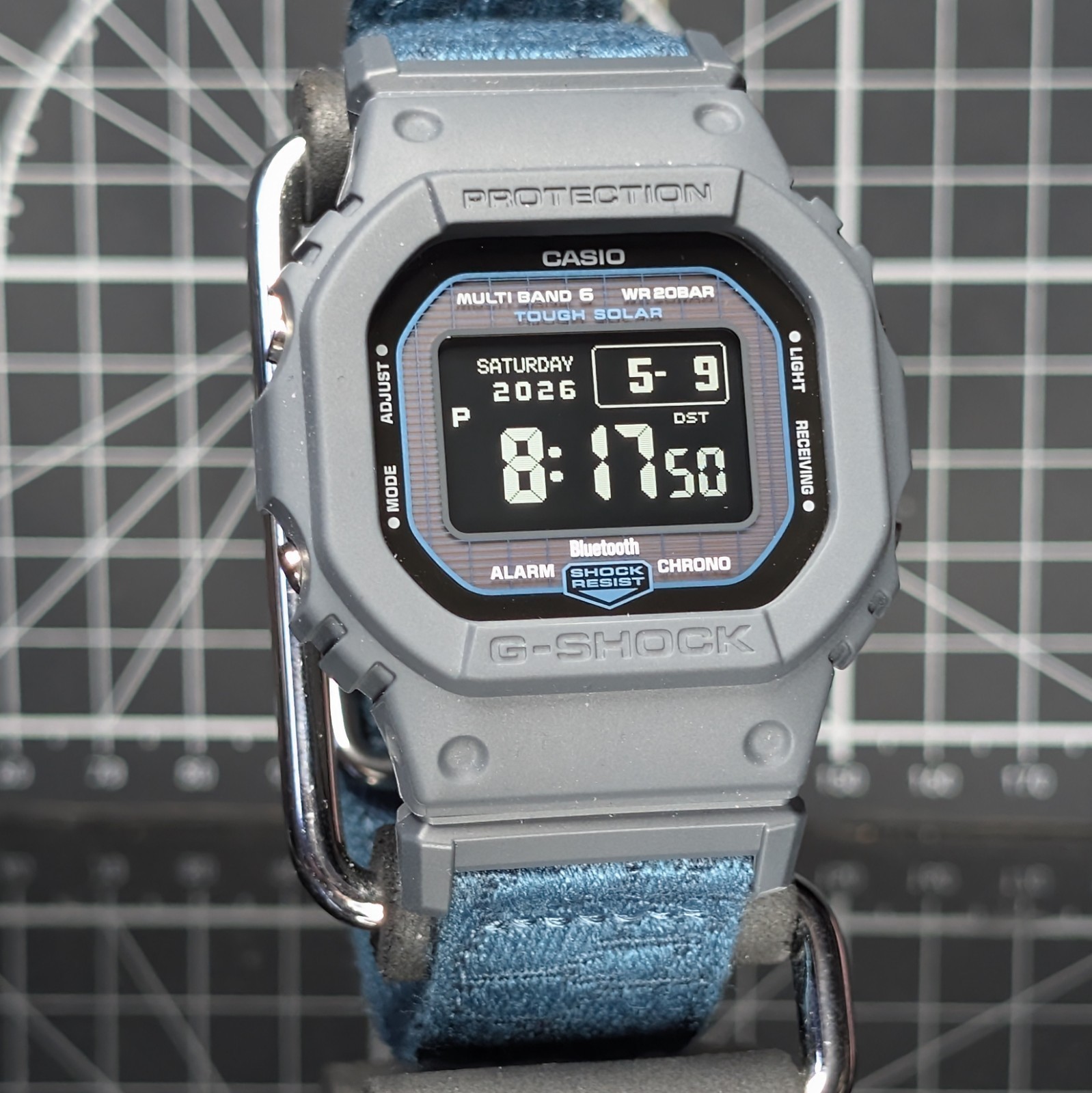 Casio G-Shock ECO GW-BX5600 Solar Multiband MiP Square Black Blue GW-BX5600CBG-2