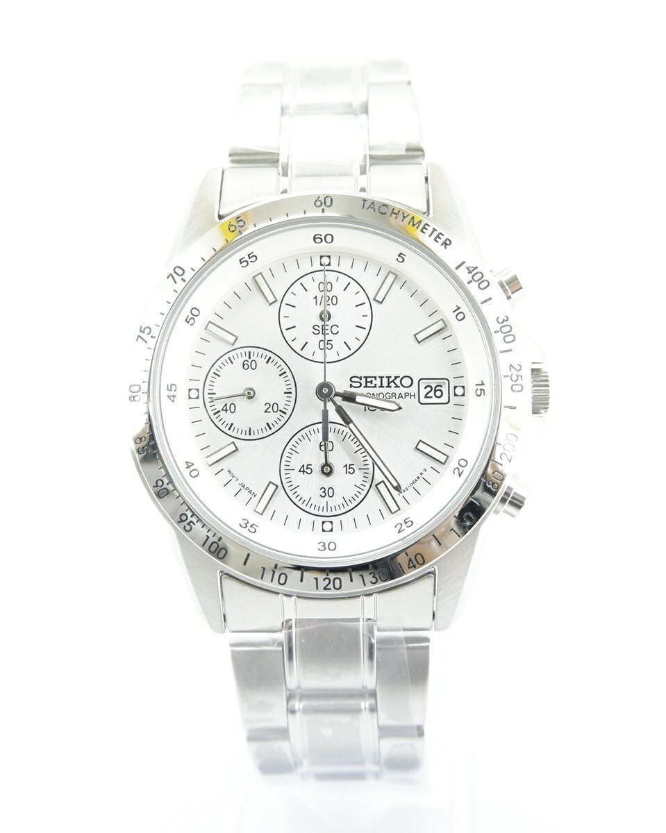 Seiko SND363PC Chronograph 1/20 Sec White Dial Stainless Steel Pre-owned Watch