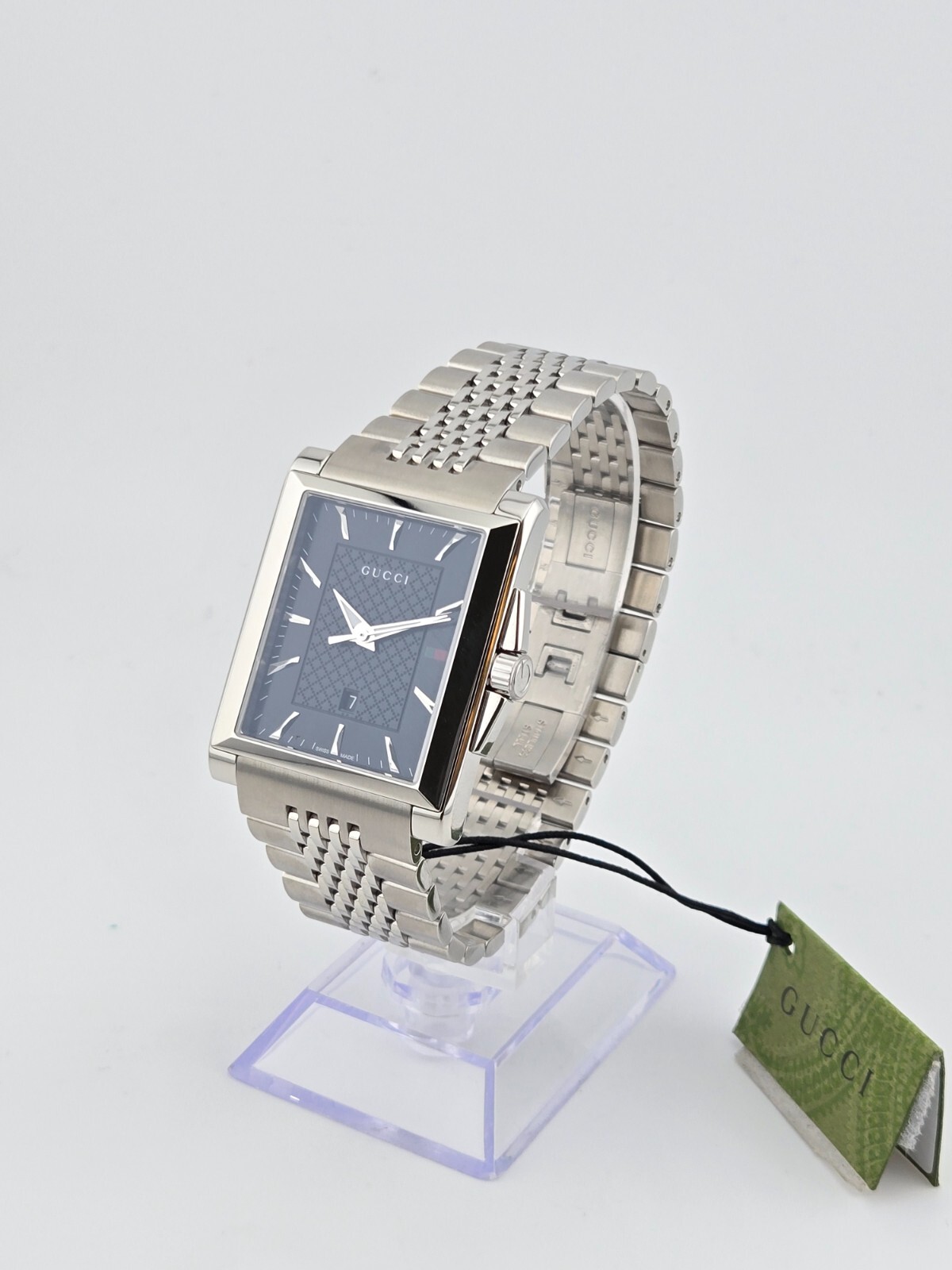 Gucci G-Timeless Men’s Black Dial Stainless Steel Watch – YA138401 ($1150 MSRP)