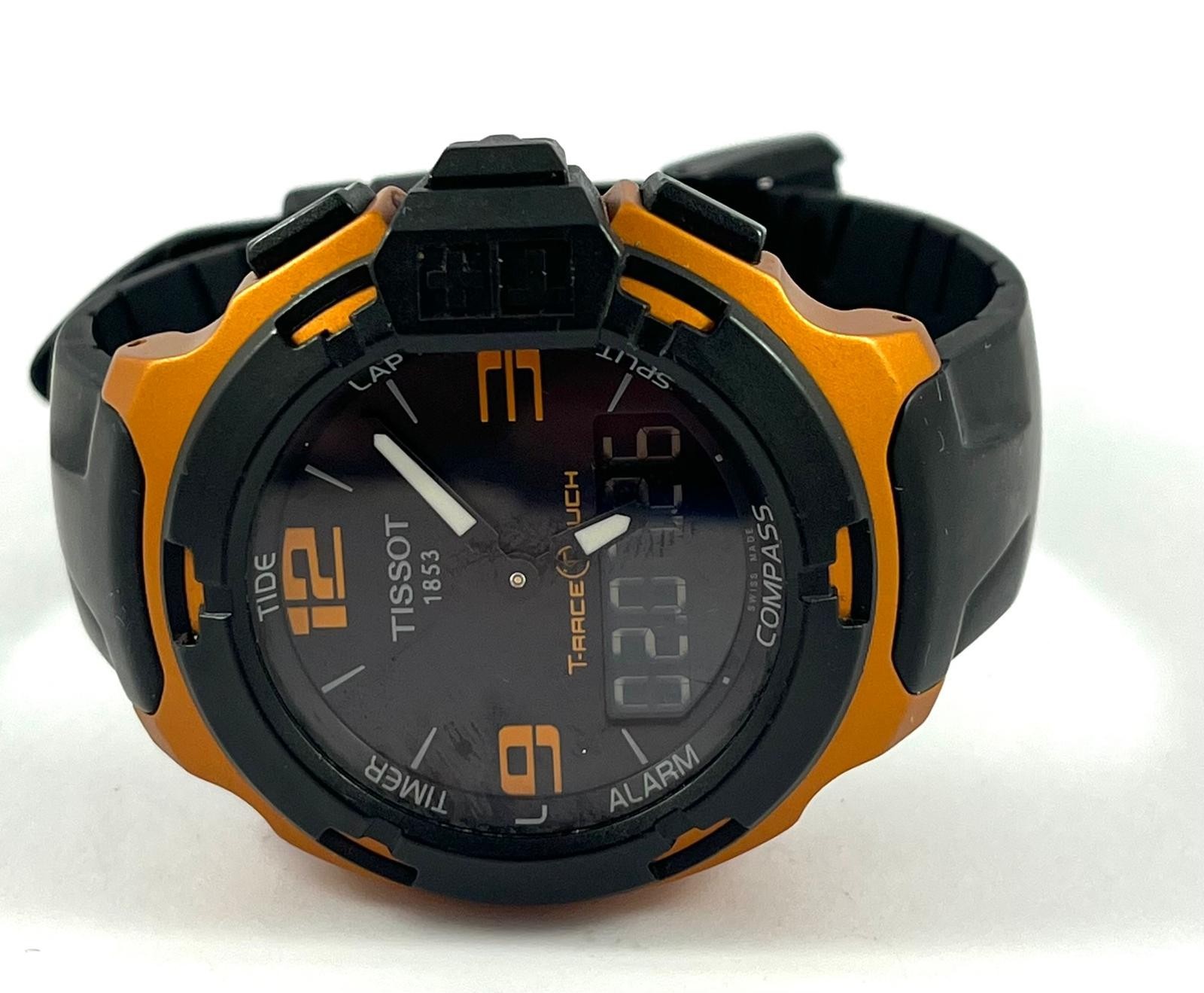 TISSOT T-TOUCH T RACE ORANGE 42MM ALUMINIUM CASE QUARTZ WATCH