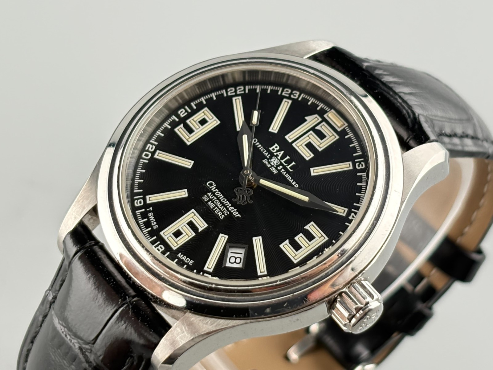 Ball Trainmaster NM1038D Date Black Automatic Men’s Watch