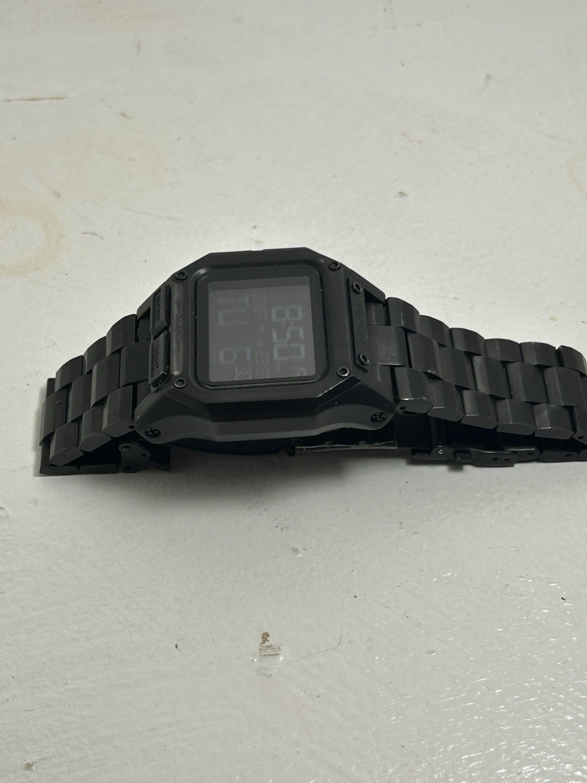 Nixon Regulus SS Digital Quartz Watch Black SS Bracelet 100m Alarm