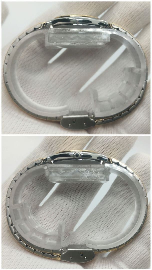 SEIKO Credor 4J61-0A60 Quartz 18K Bezel Gold Dial Ladies Watch 23.9mm