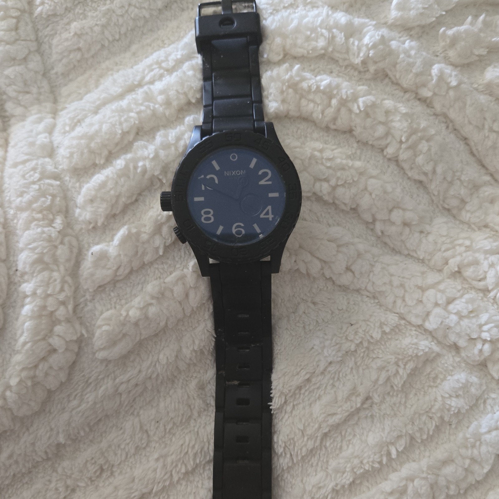 Nixon 51-30 51mm Quartz Blue Dial 300m Black SS Case Black Silicone Strap
