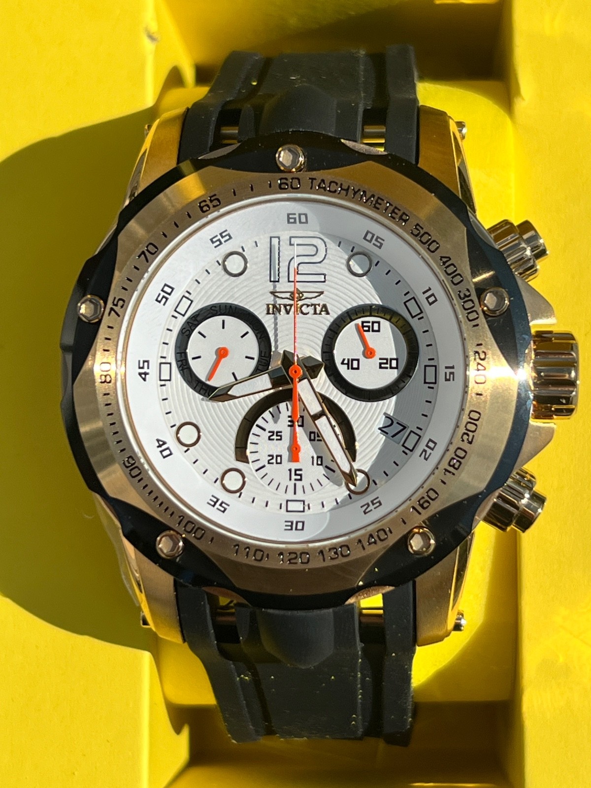 Invicta Speedway Gaccel 51mm Black Chronograph Men’s Watch NIB