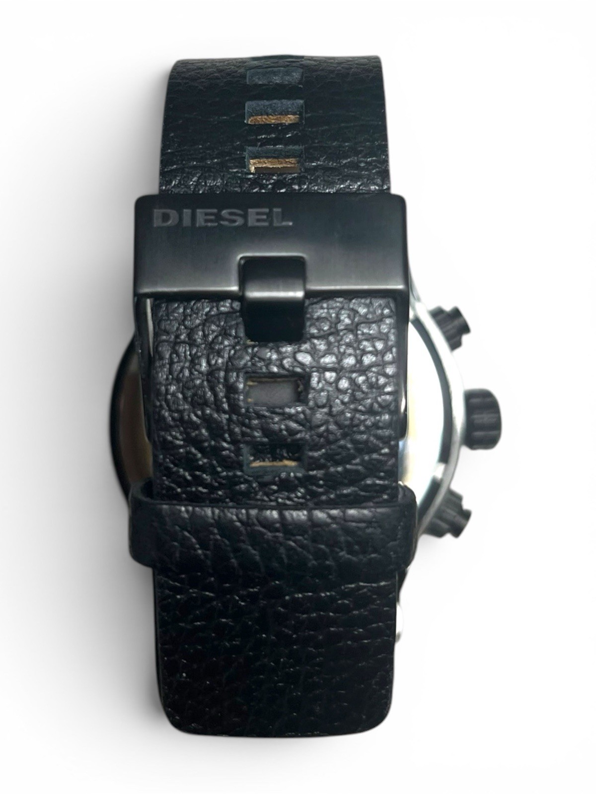 Diesel DZ4311 Overflow Chronograph Black Leather Men’s Watch Date 10BAR