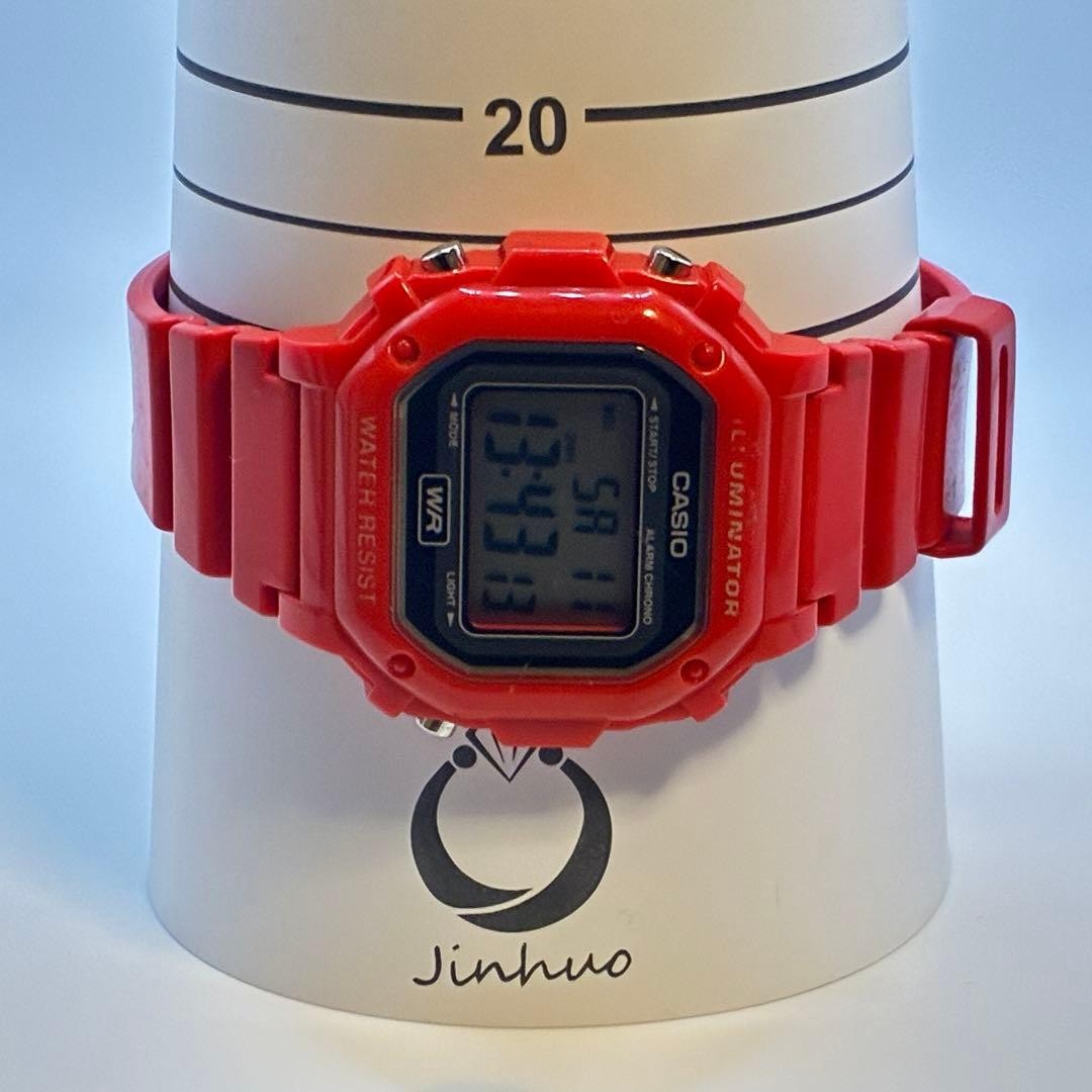 G-Shock DW-5600E-1V Digital Watch Red Waterproof Working Used G614