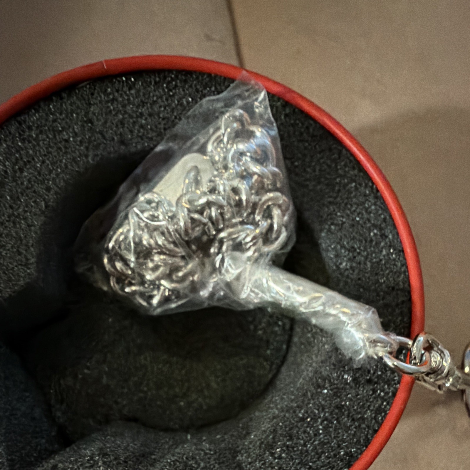 Vintage Disney Mickey Mouse Silver Pocket Watch w/ Chain & Original Tin