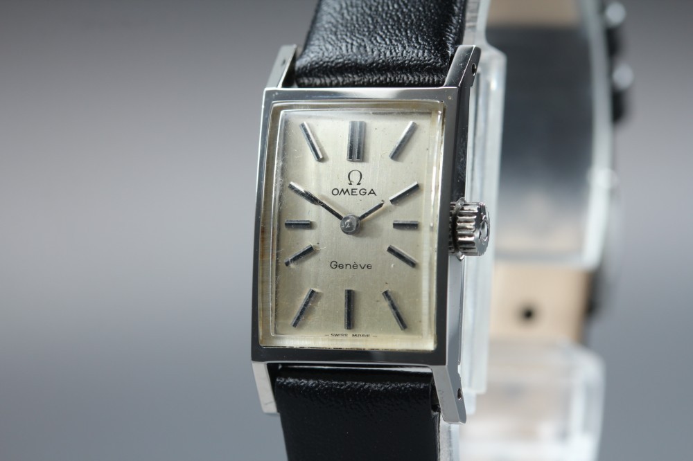 OMEGA Geneve 511.357 Cal.485 Silver Tank Rectangular Manual 15mm Ladies Watch