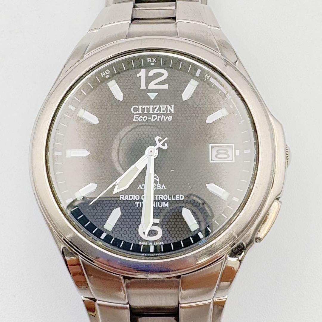CITIZEN Eco-Drive ATTESA H410-T003788 Black Dial Men’s Watch Working Japan NM