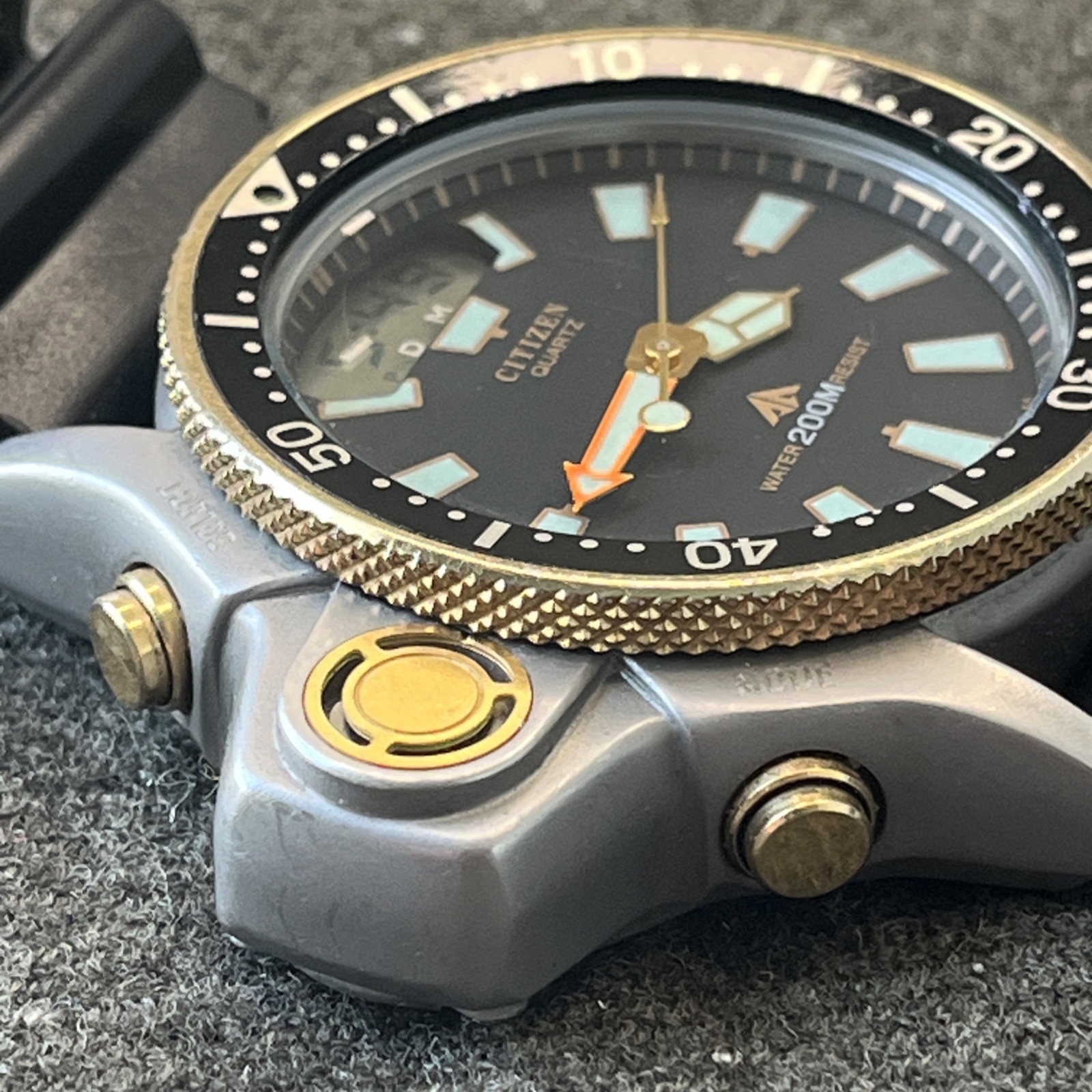 Vintage Citizen C021 087372 Y Promaster Aqualand Divers Men’s Watch, Needs Work