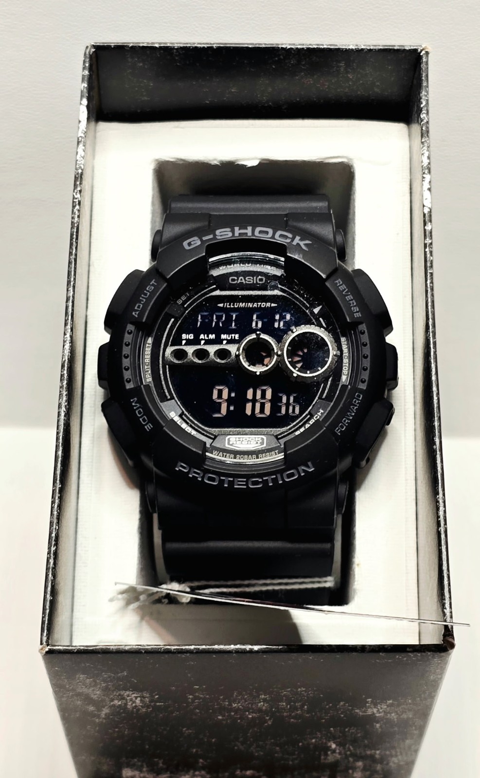 Casio G-SHOCK GD-100-1BCU Unisex Quartz Digital 200m Black Resin w/Box