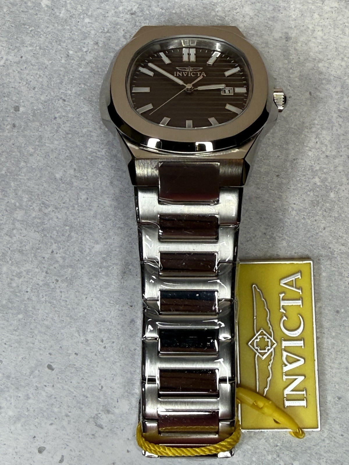 Invicta Speedway 41mm Rare Brown Dial Stainless Steel Date Watch Brand New