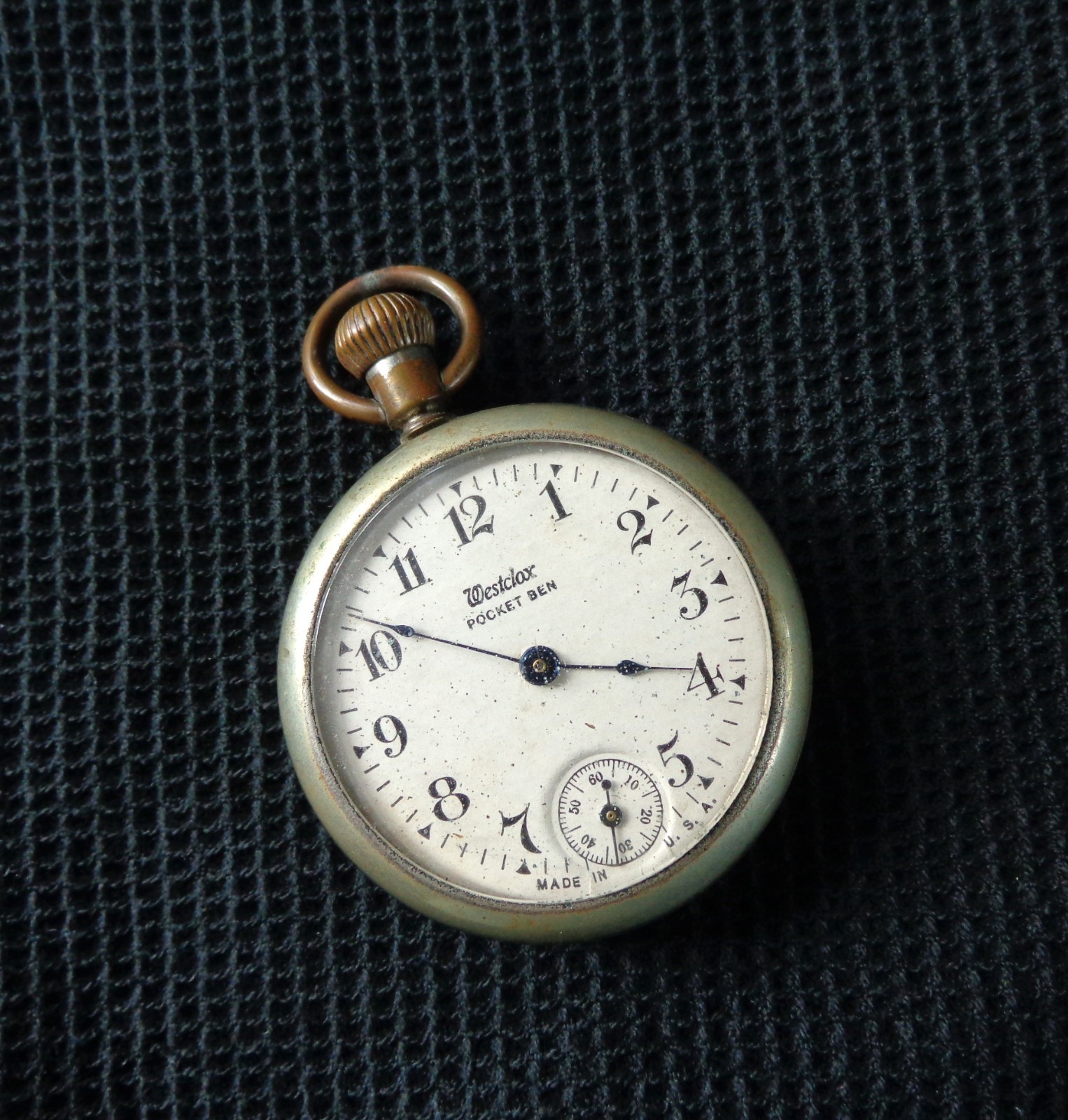 Vintage Westclox Pocket Ben Watch Not Working for Parts or Repair