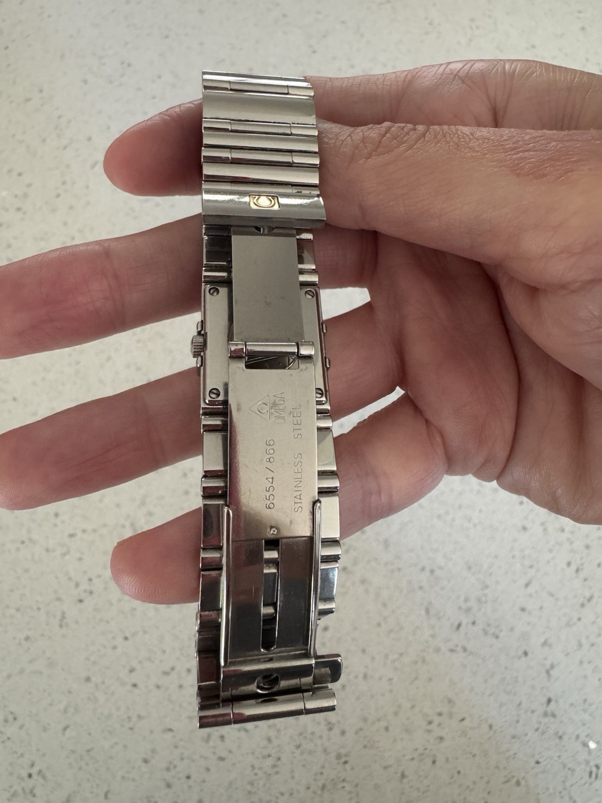 OMEGA Constellation Carre Quadra Diamond Bezel Qz Ladies Watch