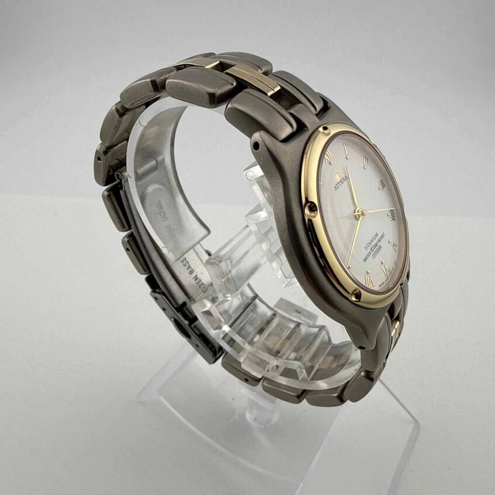 CITIZEN ATTESA 4634-E67340 TITANIUM Men’s Quartz Watch, Working Condition, B