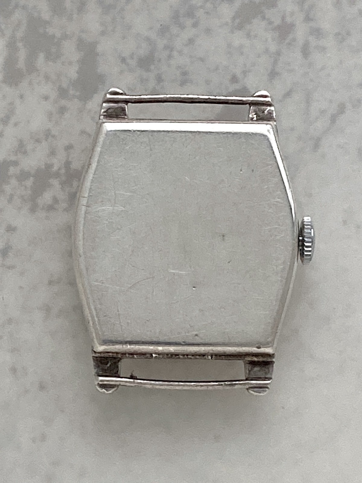 A Very Fine Art Deco Swiss Made Silver Tonneau Shape Watch Hallmarks 1930