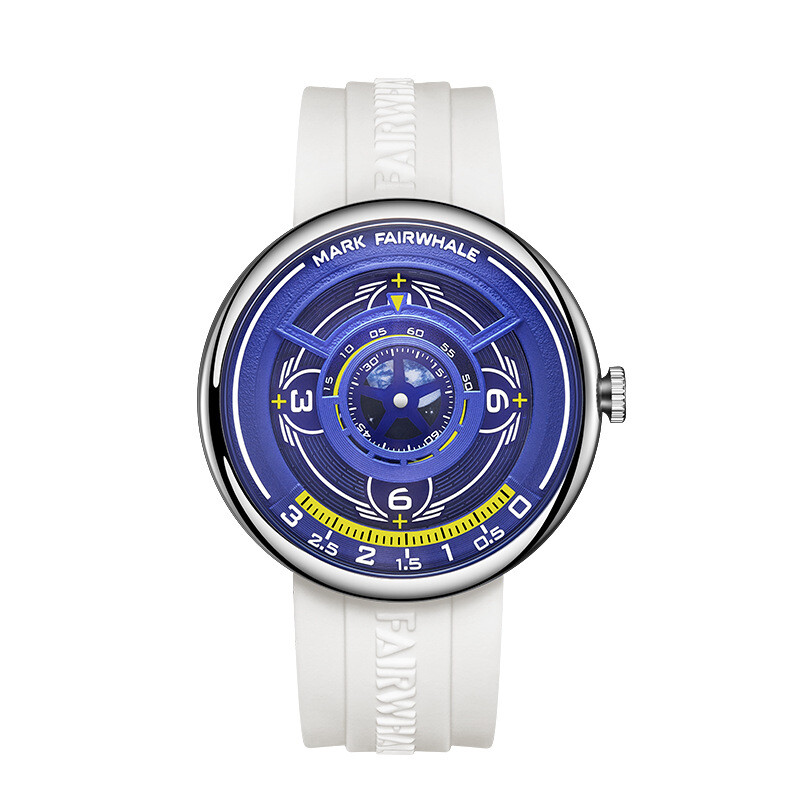 MARK FAIRWHALE Men’s Personality Dial Casual Sports Hollow Out Quartz Wristwatch