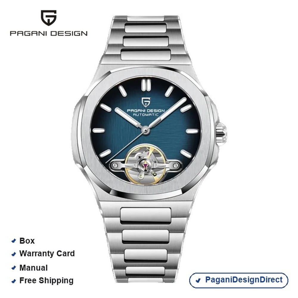 Pagani Design PD-YS025 Blue Tourbillon Stainless Steel Automatic Men’s Watch