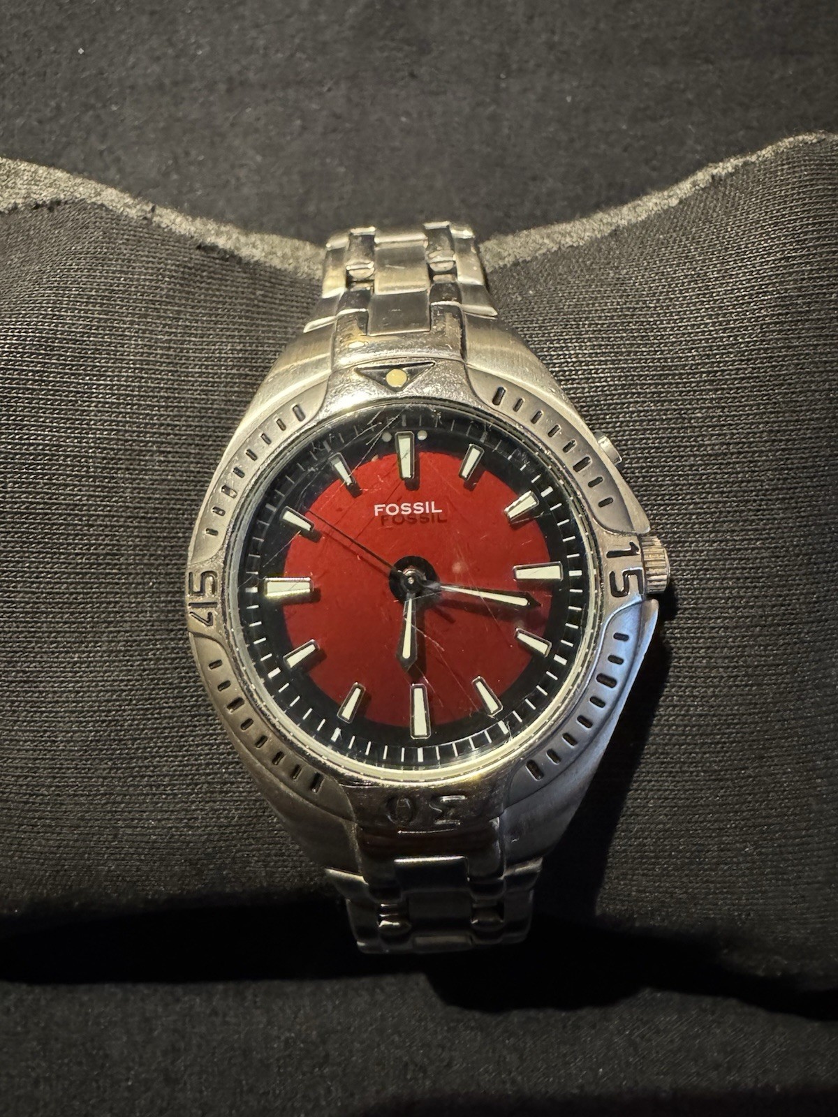 Men’s Fossil Stainless Steel Dual Color Dial Watch