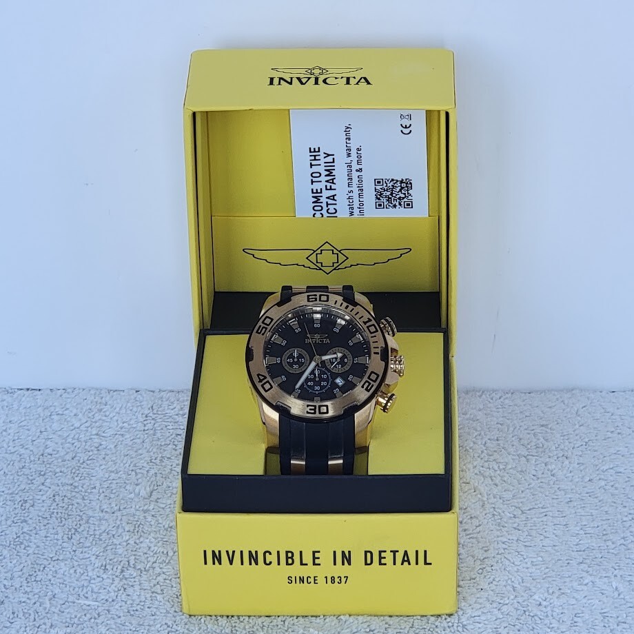MENS INVICTA PRO DIVER SCUBA 50mm CHRONO DATE QUARTZ WATCH – NICE – WORKS