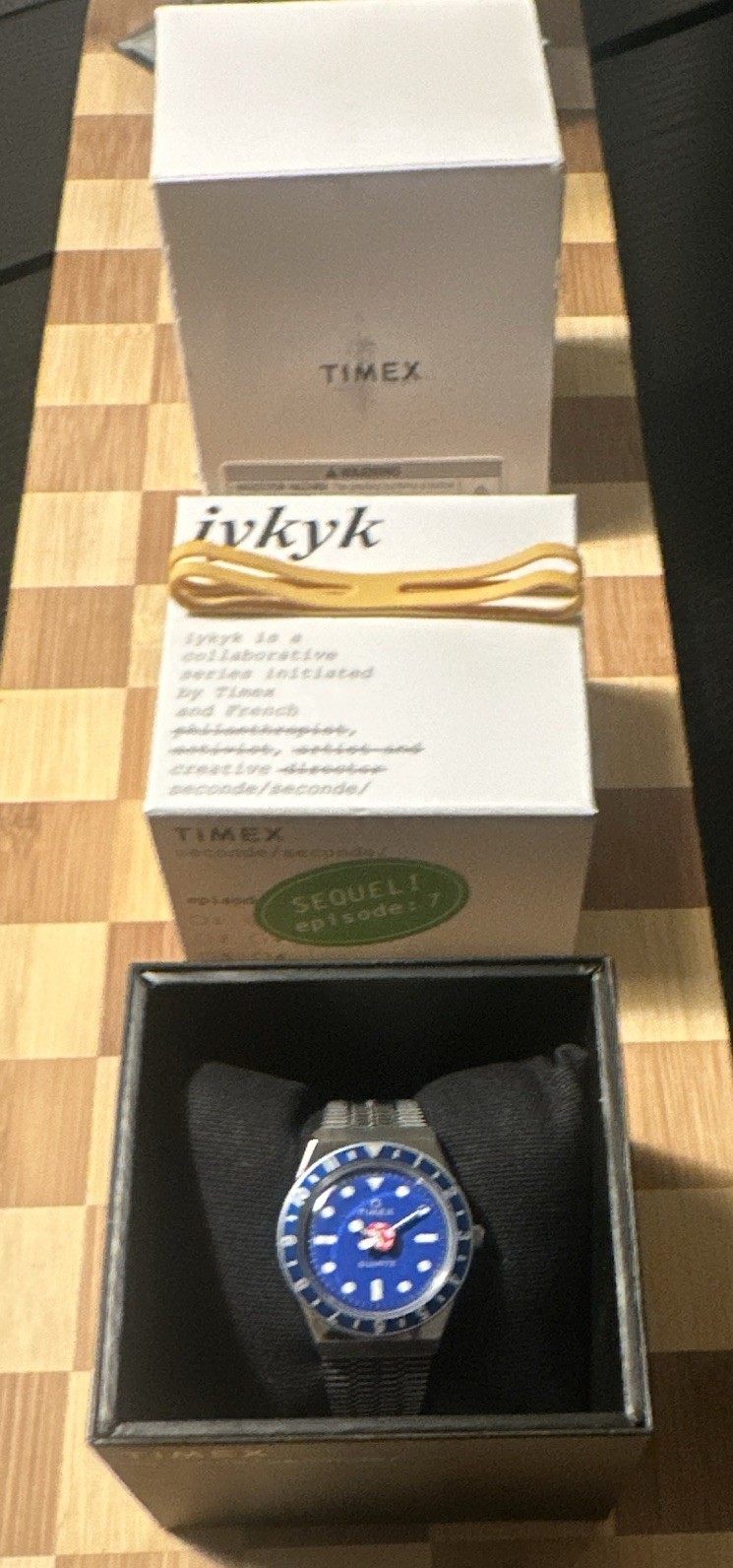 Timex x Seconde Prequel Ep. 0 Smurf Watch Ltd Ed. Qtz 37mm TW2Y48200 W/Box