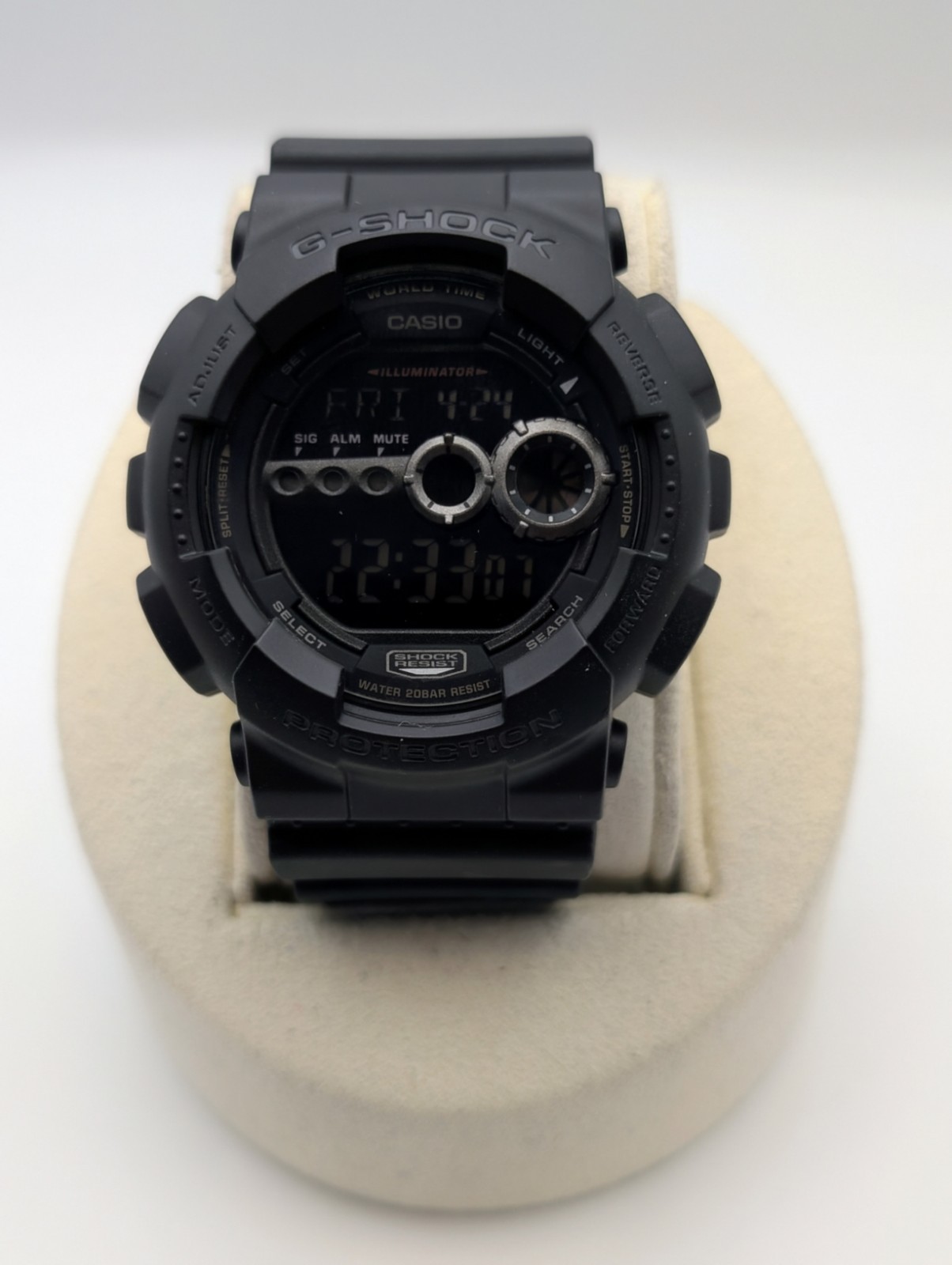 Casio GD-100-1BDR G-Shock Black Digital Dial Black Resin Strap Men’s Watch 50mm