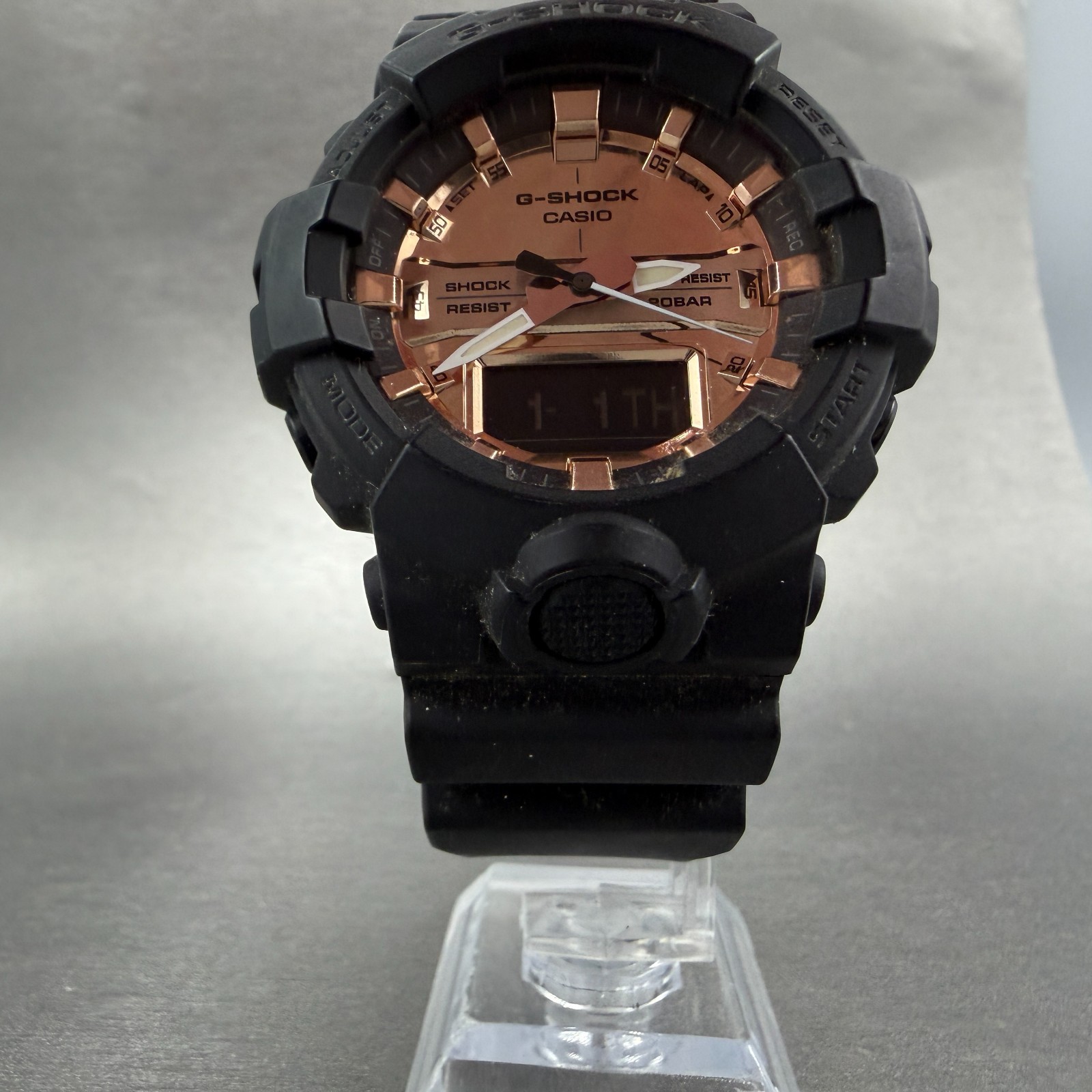 Casio G-Shock GA-800MMC Watch Men 49mm Analog Digital Black Rose Gold New Batt