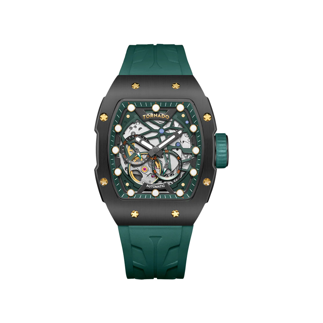Tornado Xenith Men’s Automatic Watch | Black Dial, 38.5x49mm, 100 m (10 ATM)