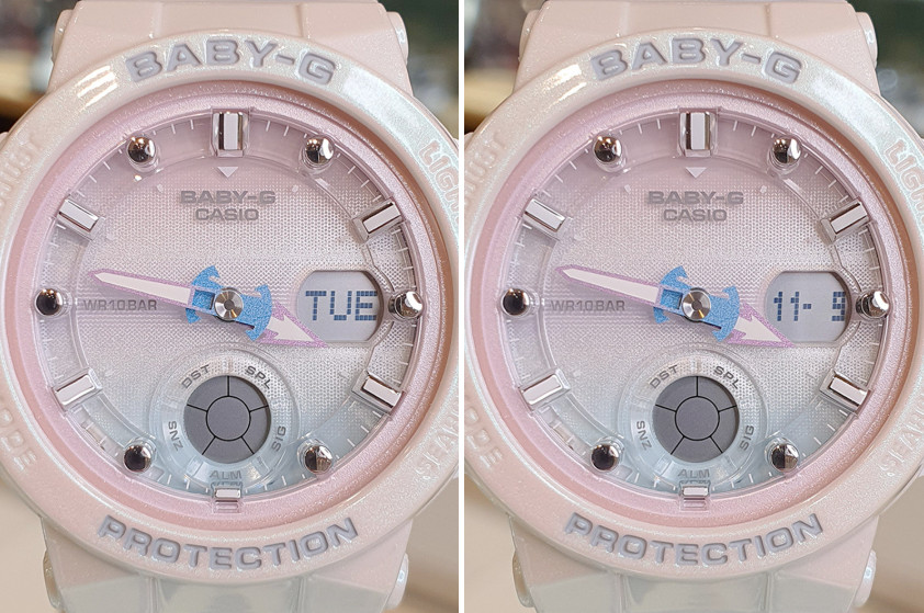 Casio Baby-G BGA-250-7A3DR White Blue Analog Digital Watch New