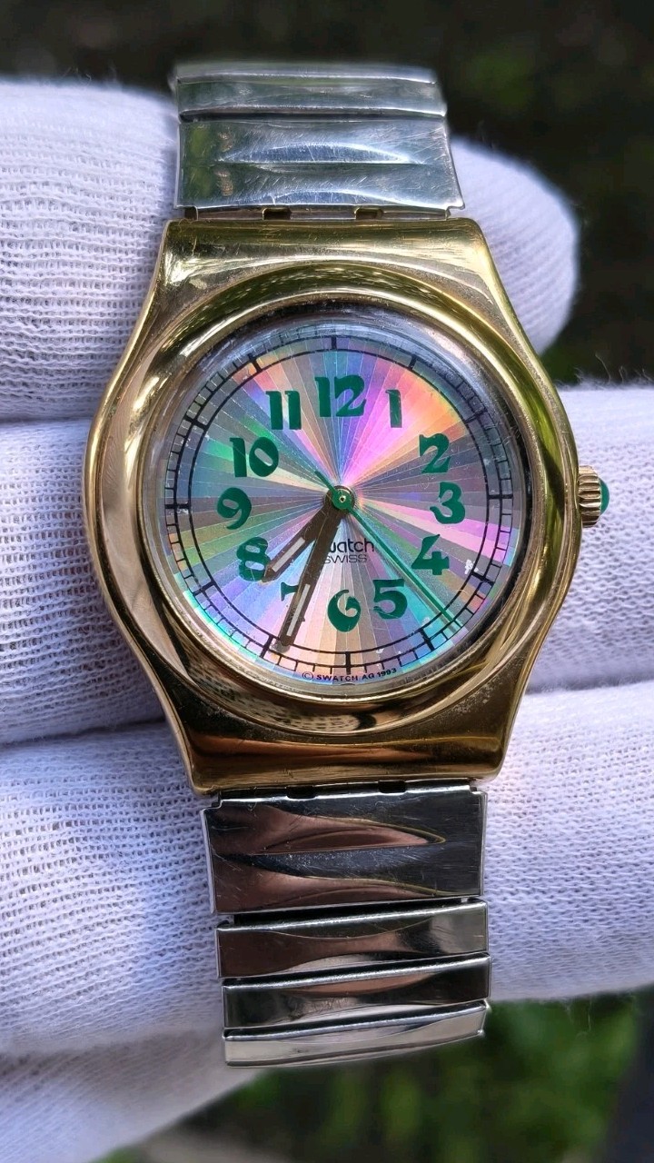 Vintage Watch Swatch Irony Multicolour Dial Stainless Steel AG1993 Works
