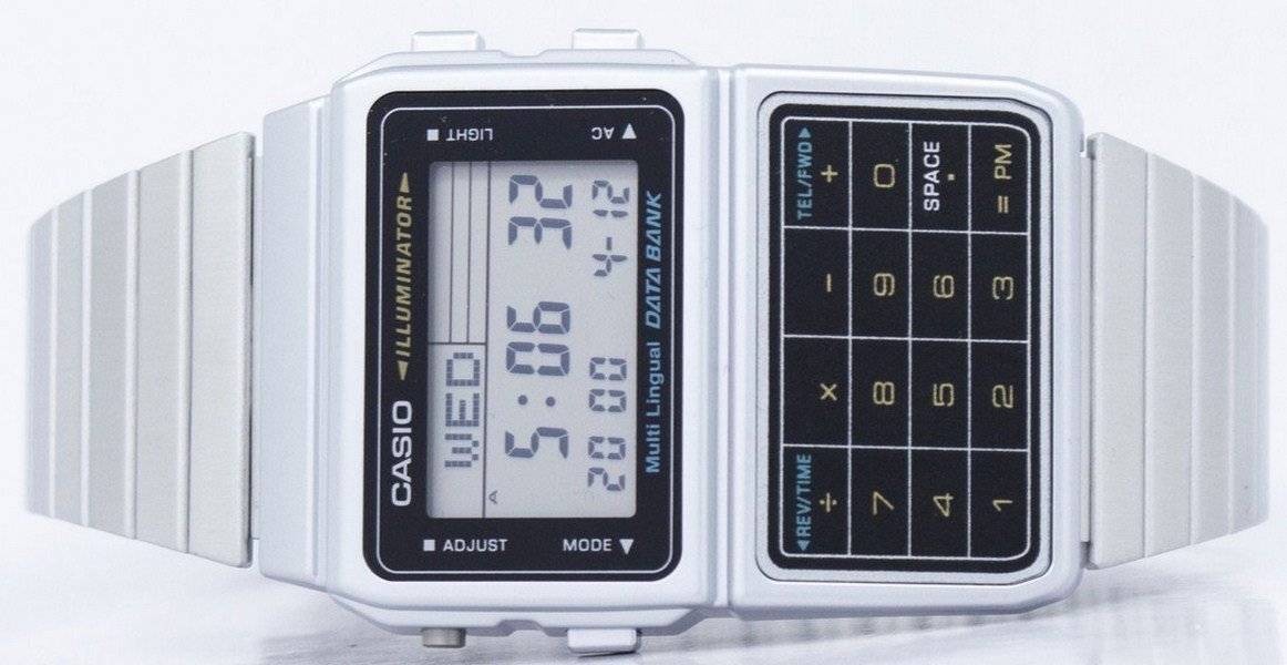 Casio Databank Digital Stainless Steel Multi-Lingual DBC-611-1DF Mens Watch