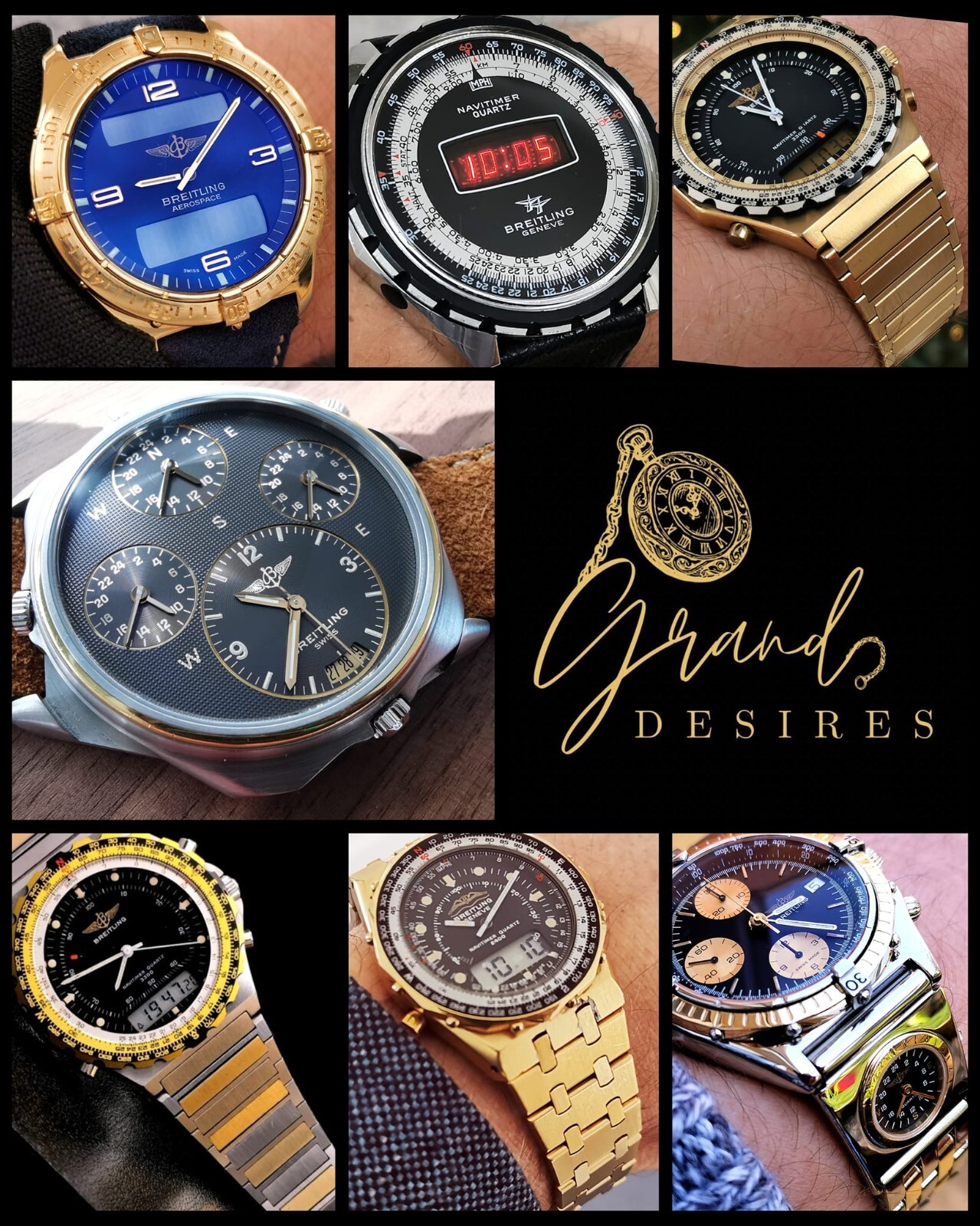 Breitling Superocean with Solid 18K Gold Bezel