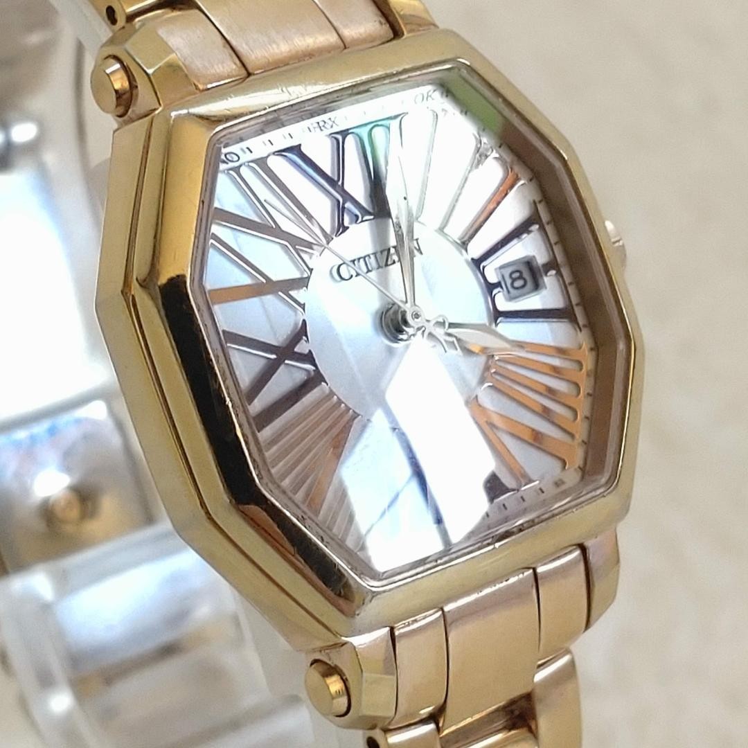 Citizen xC Radio-Controlled Solar Watch H010 Date Octagon 【USED】