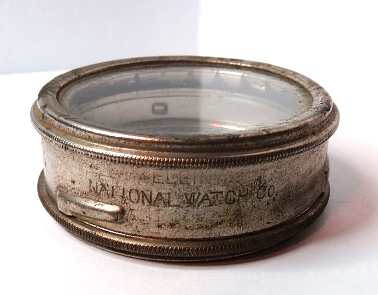 ANTIQUE ELGIN POCKET WATCH MOVEMENT CASE ONLY, 51MM OUTSIDE & 42MM FROM INSIDE