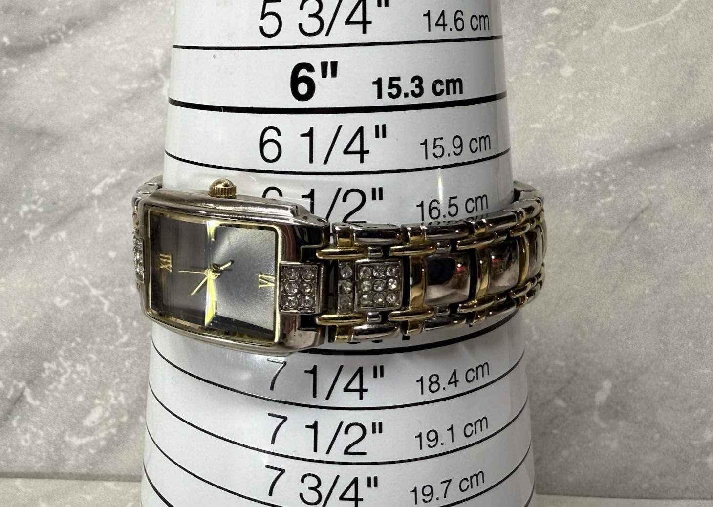 ALLUDE 10k Gold plated Silver Tone with Rhinestones Watch