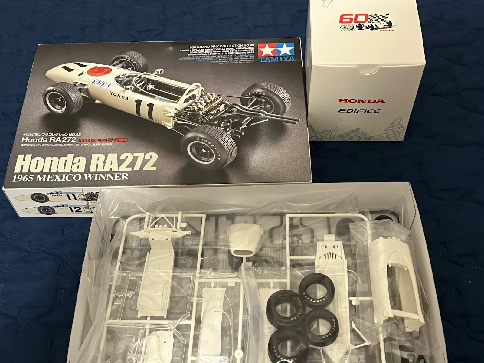 Combo Casio Edifice Honda ECB-2300HR-1AJR F1 60th With RA272 Tamiya Mdlcar1:20