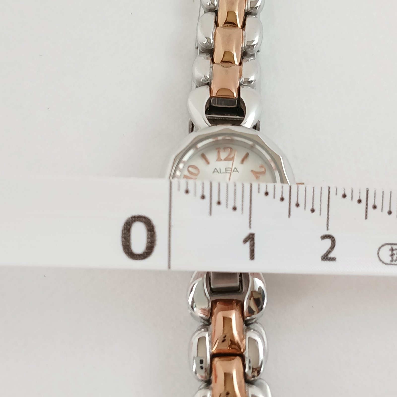 Vintage SEIKO ALBA Dodecagon Quartz Ladies Watch 1N01-KH90 Silver Rose Gold Work