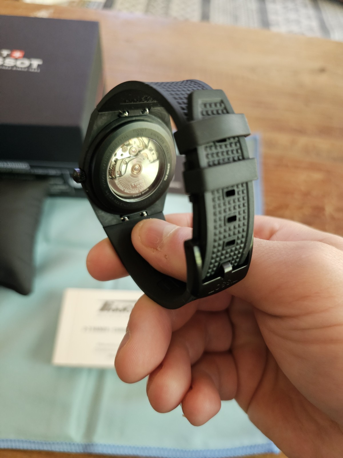 2025 Tissot PRX Powermatic 80 Carbon Fiber Black Auto Date 40mm 100m Box