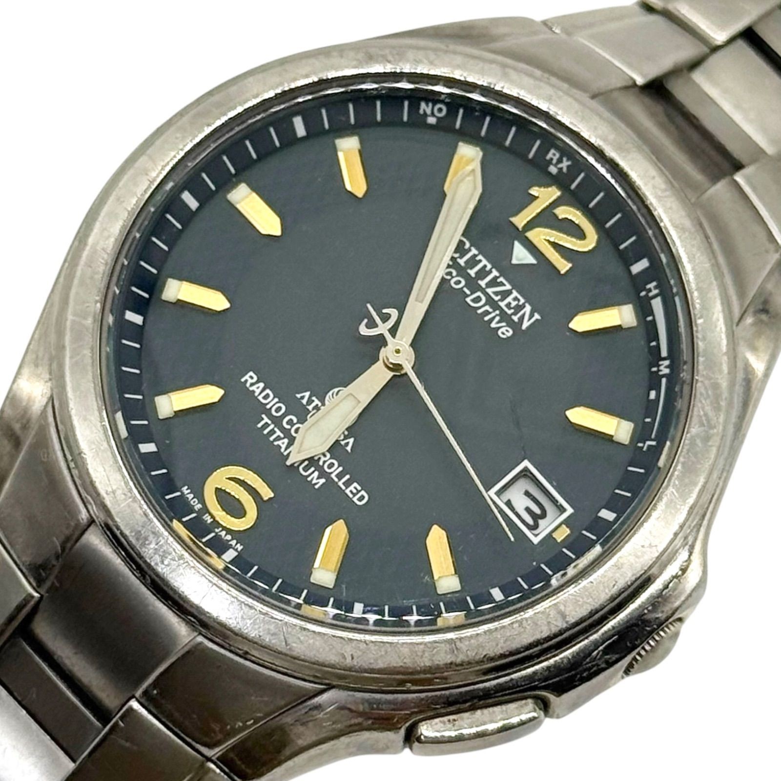 CITIZEN Attesa H410-T003788 Men’s Watch Eco Drive Navy Dial Titanium