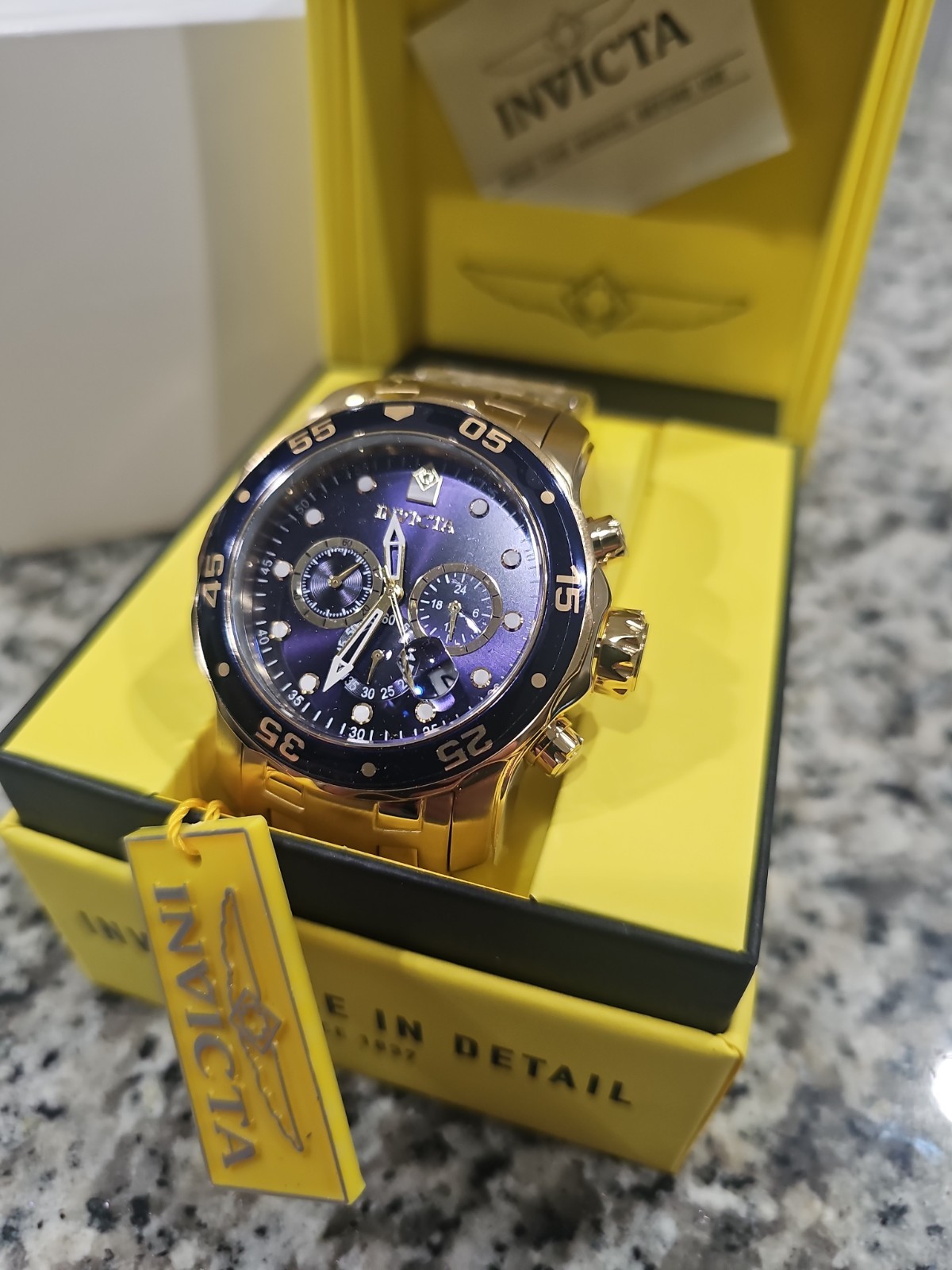 Retail $329.00 Invicta Pro Diver SCUBA Men’s Watch – 48mm, Gold (0073)