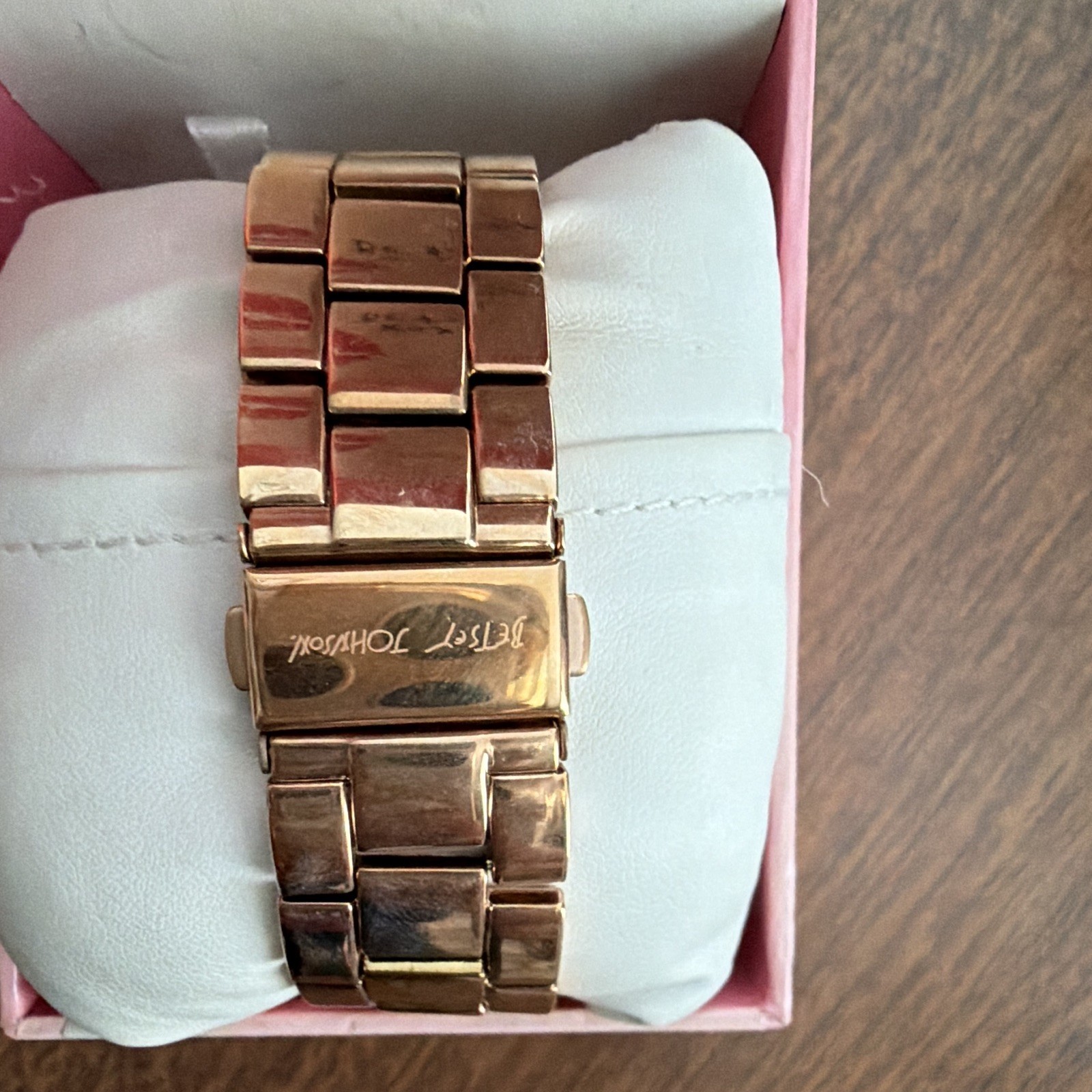 2 Betsey Johnson Women’s Quartz Analog Gold Watches Gem-Set Bezel w/ Boxes