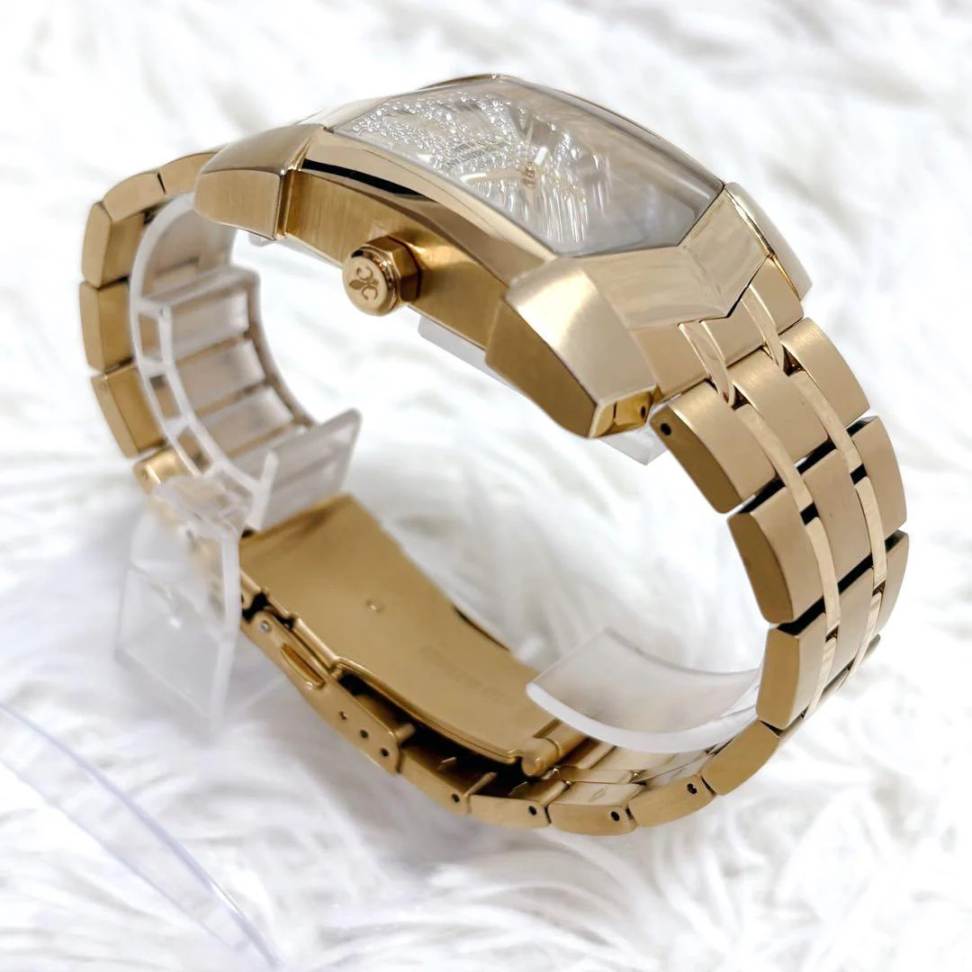 AVALANCHE CRYSTAL CARTER RICARDO Quartz Gold Stainless Steel Diamonds Swarovski