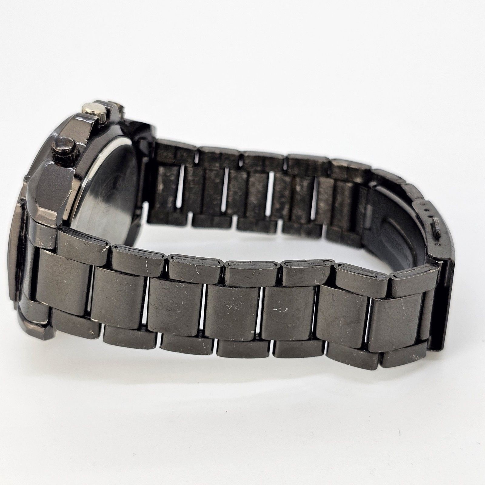 Men’s Watch Black Dial 44MM Black Case Black Bracelet Band 8″ Wrist Working