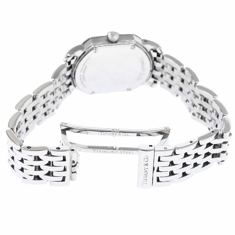 Tiffany & Co. Mark Coupe Date Quartz Ladies Watch Silver Dial Accessary Auth