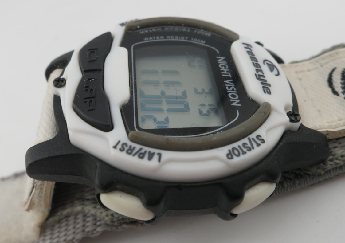 Freestyle Predator Grey, White, and Black Digital Watch – FS84888 – New Battery