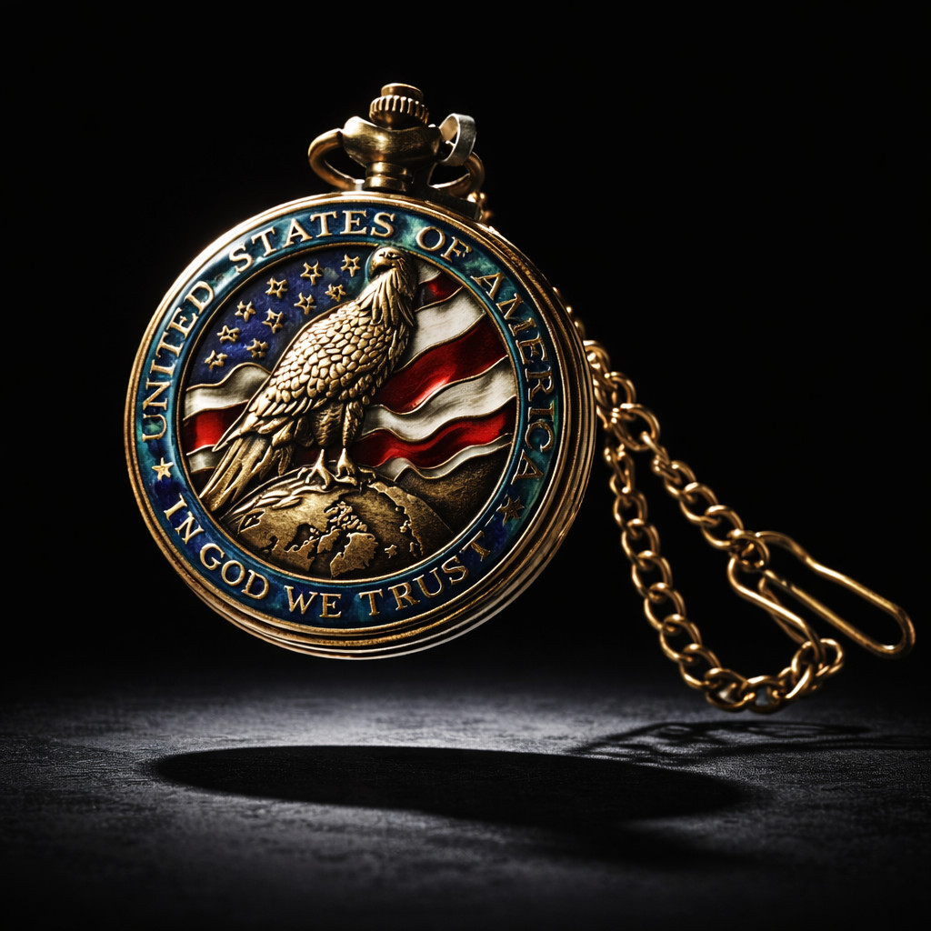 Genuine Invicta Bronze Patriotic Pocket Watch, 47mm, $17.99