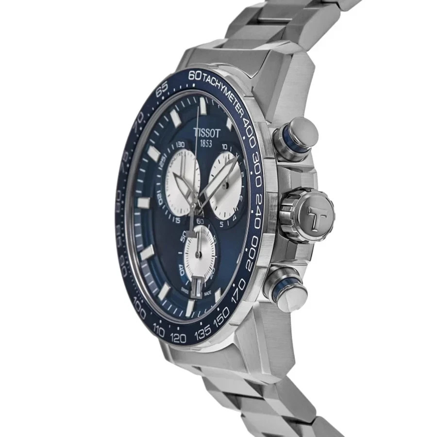 Tissot SuperSport Chrono 45.5mm Blue Dial Silver Subdials T125.617.11.041.00 NIB